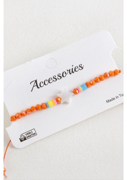 Yıldız Sedef Kristal Makrome Ip Bileklik indirimleri