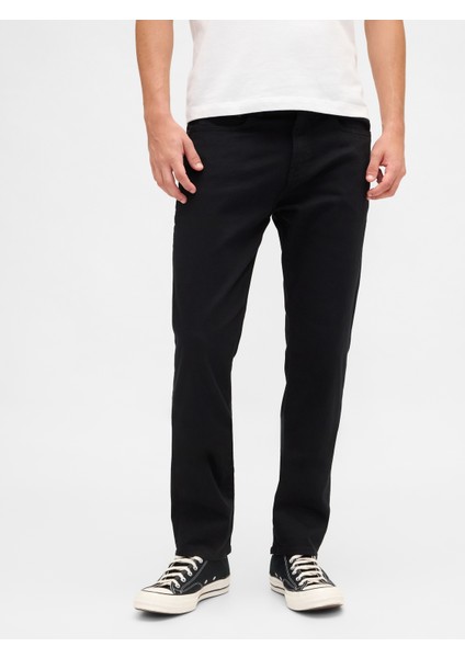 Erkek Siyah Gapflex Slim Fit City Max Jean Pantolon