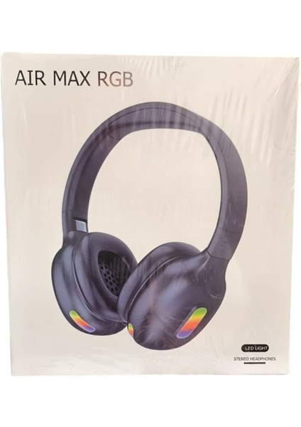Air Max Rgb LED Işıklı Stereo Kulaklık-Lacivert
