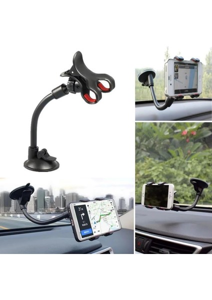 Buffer® Akrobat Cama Sabitlenen Güçlü Vakumlu 360 Derece Dönen Tüm Modellere Uyan Oto Telefon Tutucu