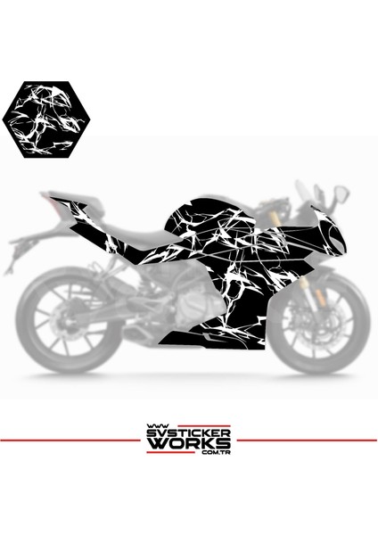 Cfmoto 250SR Kaplama Sticker Şimşek Yıldırım Motor Kaplama Modeli Hazır Kit fiyatları