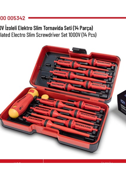 1000V Izoleli Slim Tornavida Seti (Takımı)