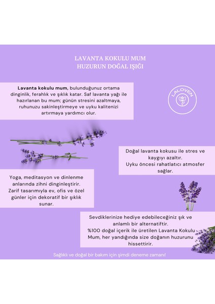 Lavanta Kokulu Mini Kavanoz Mum fiyatları