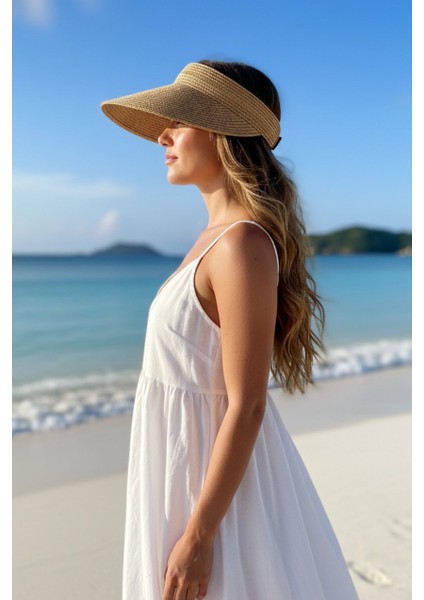 Metal Camel Hasır Vizör Şapka 14635