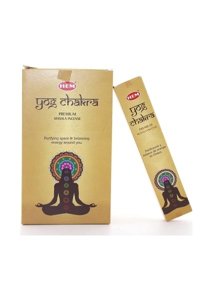 Hem Yog Chakra Masala Aromalı Çubuk Tütsü