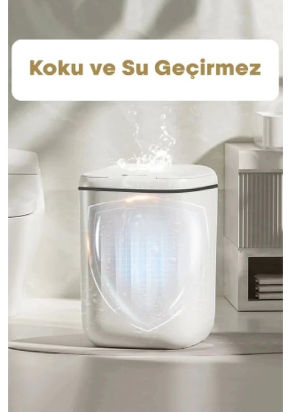 Akıllı Sensörlü Çöp Kovası 20L - Uv Işık Antibakteriyel & Koku Geçirmez Otomatik Mutfak Ofis Banyo Kovası indirimleri