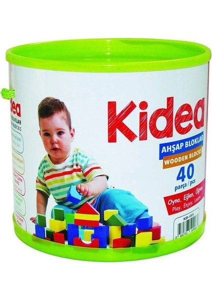 KID-1001 Chiva, Ahşap Bloklar 40 Parça