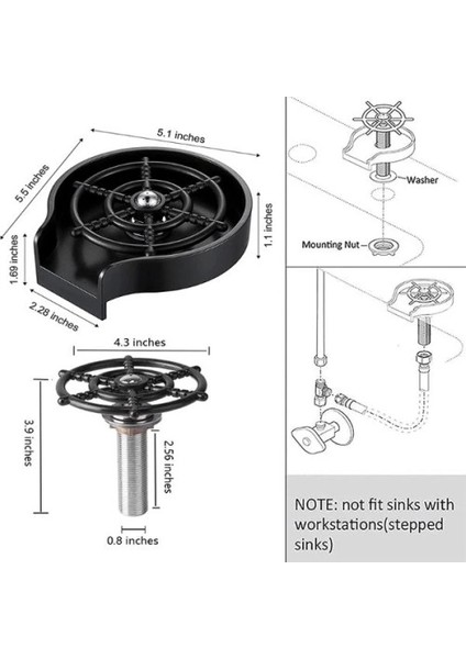 Yüksek Basınçlı Otomatik Bardak Yıkama Aparatı modelleri