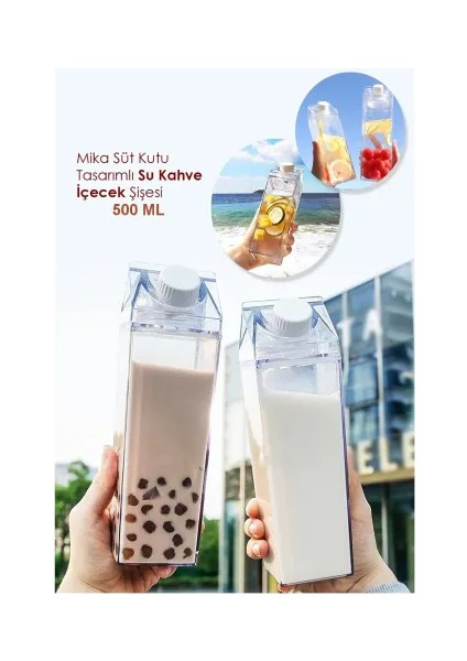 Süt Kutusu Tasarımlı Içecek Şişesi