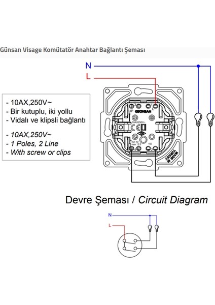 Visage Beyaz Komütatör Anahtar Çerçevesiz - Priz ve Anahtar Için Uyumlu Çerçeve modelleri