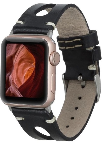 Apple Watch Uyumlu Deri Kordon 42-44-45MM 42BA2 Rst1