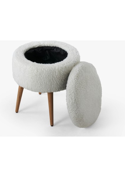 Sandıklı Yuvarlak Puff - Dekoratif Ayak Uzatma Pufu modelleri