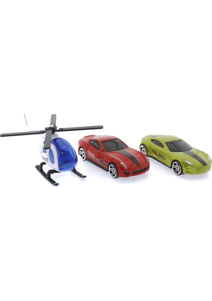 3'lü Beyaz Helikopterli Metal Araçlar modelleri