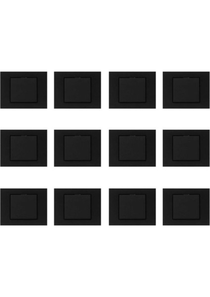 12 Adet Ovivo Grano Siyah Anahtar Çerçeve Dahil 12'li fiyatları