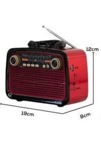 Müzik Kutusu Bluetooth Bağlantılı El Fenerli Nostaljik Tasarım Radyo fırsatları