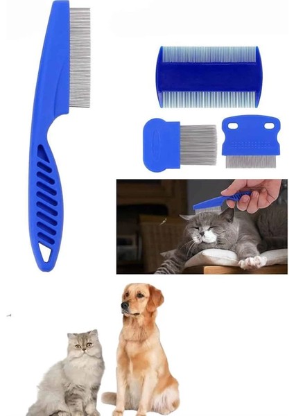 Tüy Fırçası Bit Tarağı Seti Evcil Hayvan Tüy Toplayıcı Bit Pire Önleyici Tarak