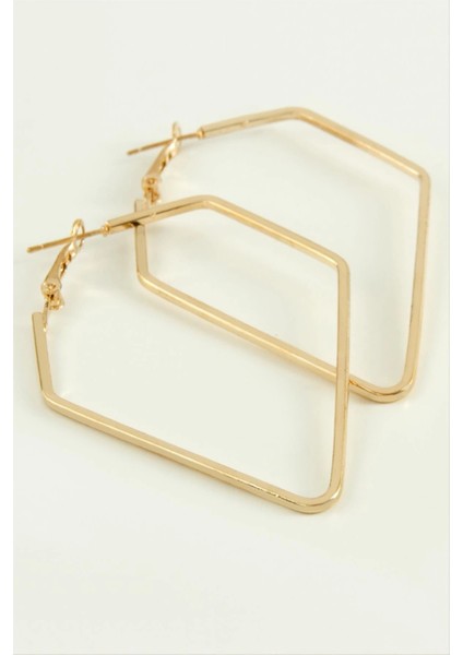 Dörtgen Halka Küpe 7 cm