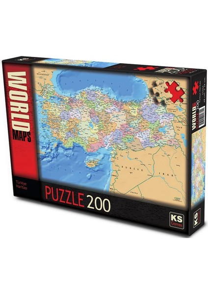 Ks Puzzle 200 Parça Türkiye Siyasi Haritası