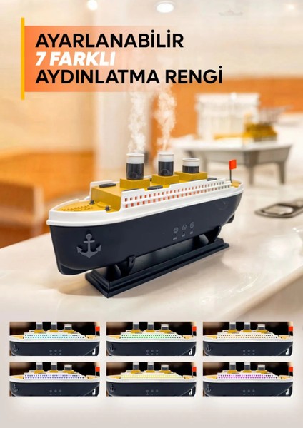 Titanic/vapur/gemi Aromaterapi Hava Nemlendirici Kuruluğu Önlemek Için Verimli Gemi Dizaynlı Difüzör
