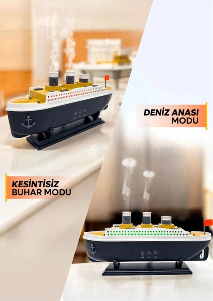 Titanic/vapur/gemi Aromaterapi Hava Nemlendirici Kuruluğu Önlemek Için Verimli Gemi Dizaynlı Difüzör