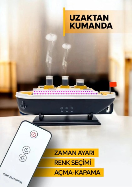 Titanic/vapur/gemi Aromaterapi Hava Nemlendirici Kuruluğu Önlemek Için Verimli Gemi Dizaynlı Difüzör