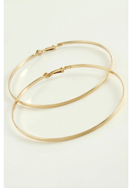 Noktalı Metal Halka Küpe 9-10 cm