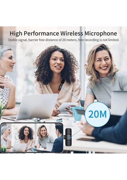 Lightning Girişli Iphone Uyumlu Ikili Kablosuz Yaka Mikrofonu Youtube Facebook Tiktok Vlog