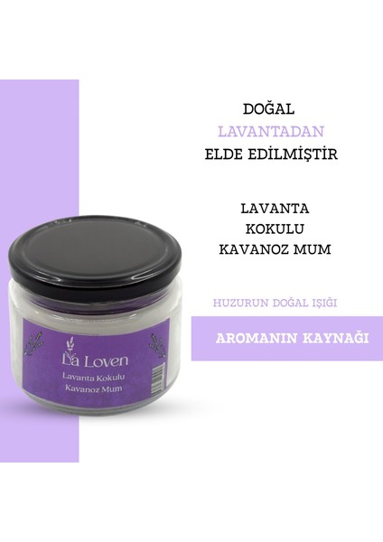 Lavanta Kokulu Kavanoz Mum