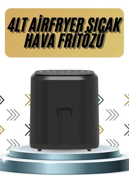 4l Airfryer Hazneli Hava Fritözü Yağsız Fritöz Taşınabilir Fırın Işlevi Gören Pratik fiyatları