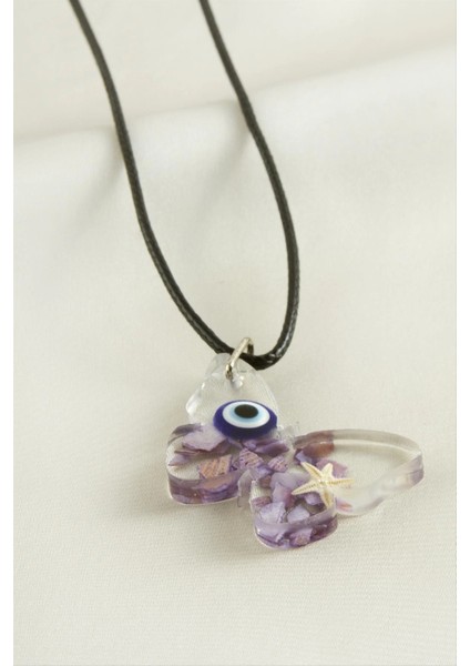 Kelebek Epoksi Kolye