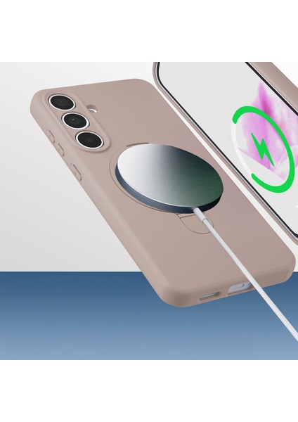 Samsung Galaxy S24 Fe Uyumlu Kılıf Magsafe Şarj Destekli Açılır Standlı Çizilmez Yumuşak Kapak modelleri