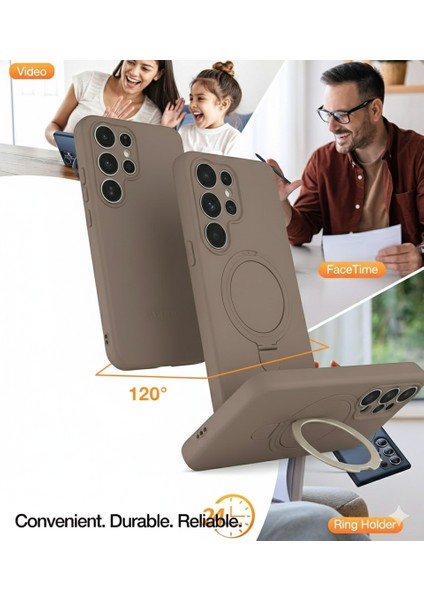 Samsung Galaxy S25 Ultra Uyumlu Kılıf Magsafe Şarj Destekli Açılır Standlı Çizilmez Yumuşak Kapak fiyatları