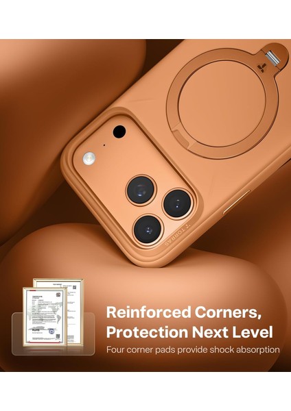 Iphone 17 Pro Uyumlu Kılıf Magsafe Şarj Destekli Açılır Standlı Çizilmez Yumuşak Mat Kapak indirimleri