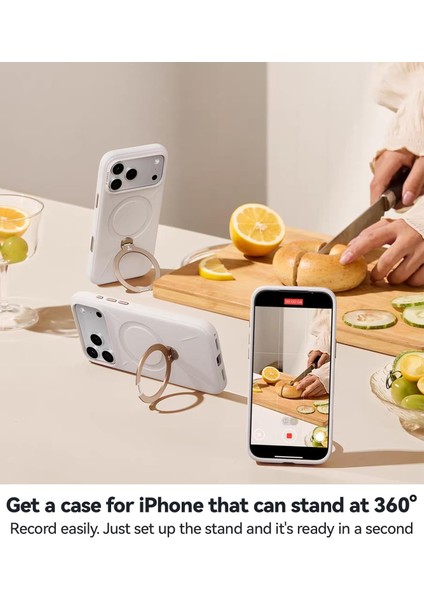 Iphone 17 Air Uyumlu Kılıf Magsafe Şarj Destekli Açılır Standlı Çizilmez Yumuşak Mat Kapak indirimleri