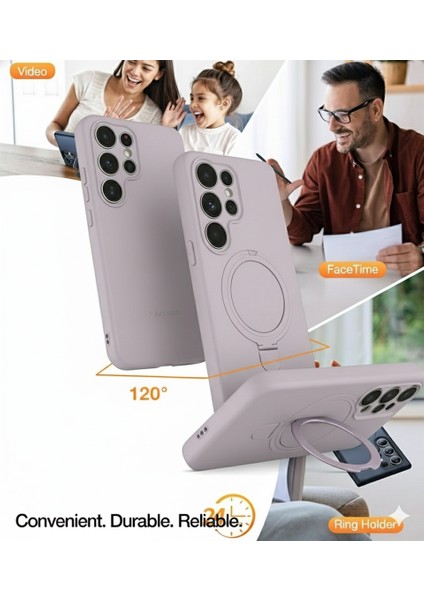 Samsung Galaxy S25 Ultra Uyumlu Kılıf Magsafe Şarj Destekli Açılır Standlı Çizilmez Yumuşak Kapak fiyatları