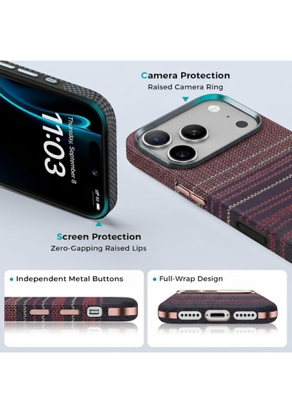 Iphone 17 Air Uyumlu Kılıf Kamera Koruma Magsafe Sarj Destekli Karbon Fiber Görünüm Kapak modelleri