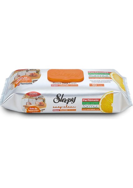Yüzey Temizlik Süper Mutfak Havlusu Portakal 50 Adet