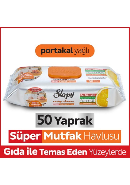 Yüzey Temizlik Süper Mutfak Havlusu Portakal 50 Adet fiyatları