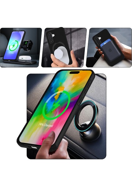 Samsung Galaxy A56 Uyumlu Kılıf Magsafe Şarj Destekli Açılır Standlı Çizilmez Yumuşak Kapak indirimleri