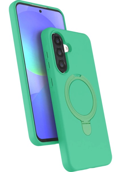 Samsung Galaxy A56 Kılıf Magsafe Şarj Destekli Açılır Standlı Çizilmez Yumuşak Kapak