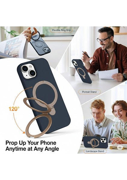 Iphone 15 Plus Uyumlu Kılıf Magsafe Şarj Destekli Açılır Standlı Çizilmez Yumuşak Kapak fiyatları