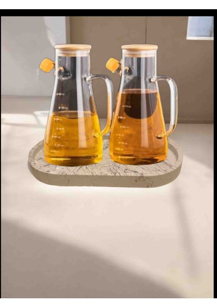 Mermer Görünümlü Terrazzo Stil Oval Altlık – Yağdanlık ve Sirkelik Tezgah Koruyucu