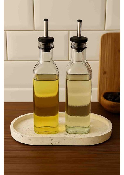 Mermer Görünümlü Terrazzo Stil Oval Altlık – Yağdanlık ve Sirkelik Tezgah Koruyucu fiyatları