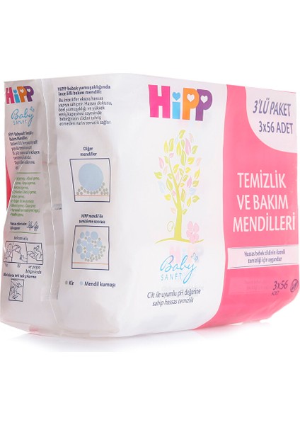 Temizlik ve Bakım Bebek Islak Mendil 3X56 Adet fiyatları