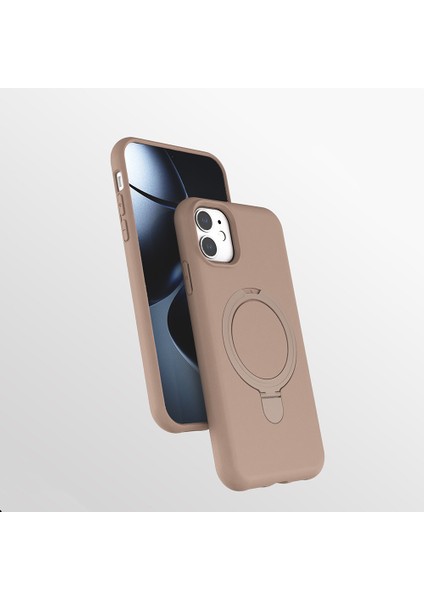 Iphone 11 Uyumlu Kılıf Magsafe Şarj Destekli Açılır Standlı Çizilmez Yumuşak Kapak