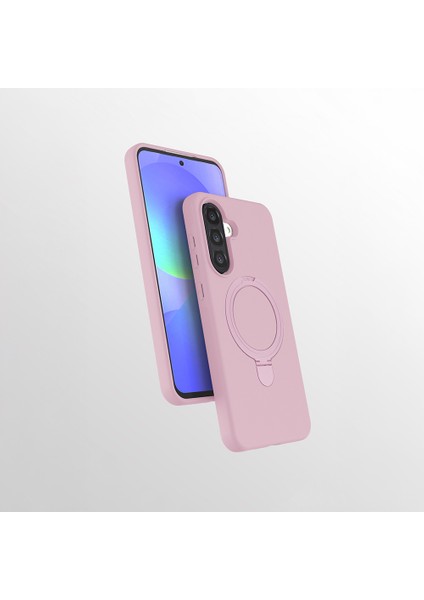 Samsung Galaxy A56 Uyumlu Kılıf Magsafe Şarj Destekli Açılır Standlı Çizilmez Yumuşak Kapak