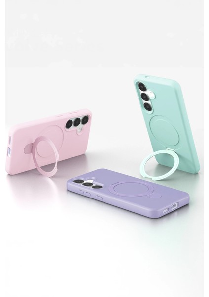 Samsung Galaxy S25 Kılıf Magsafe Şarj Destekli Açılır Standlı Çizilmez Yumuşak Kapak fırsatları