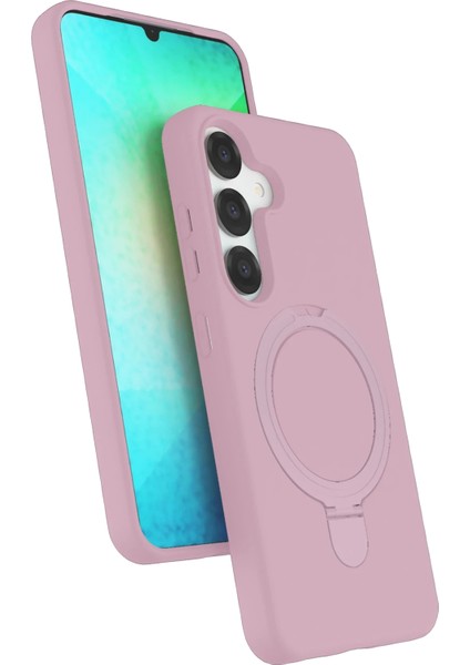 Samsung Galaxy S25 Kılıf Magsafe Şarj Destekli Açılır Standlı Çizilmez Yumuşak Kapak