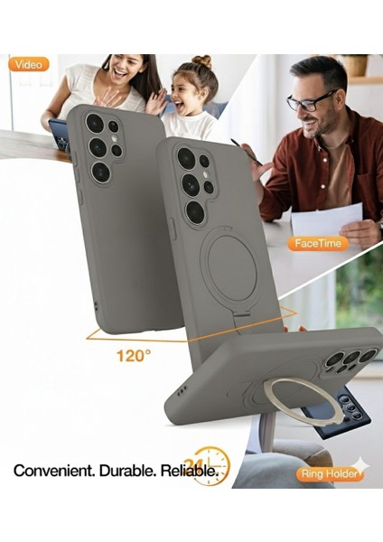 Samsung Galaxy S25 Ultra Uyumlu Kılıf Magsafe Şarj Destekli Açılır Standlı Çizilmez Yumuşak Kapak fiyatları