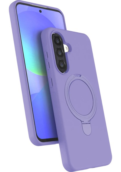 Samsung Galaxy A56 Kılıf Magsafe Şarj Destekli Açılır Standlı Çizilmez Yumuşak Kapak